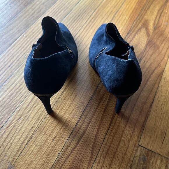 Calvin Klein Joanie Dark Blue Suede Ankle Booties – Women’s 8 - Picture 3 of 8